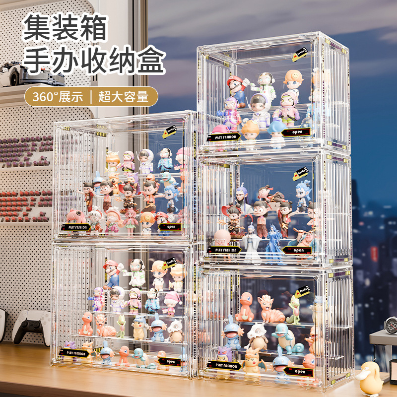 盲盒收纳展示架透明防尘