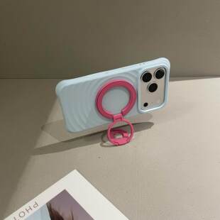 多巴胺磁吸旋转手机支架双面指环扣三折叠支撑架车载强磁环形吸附