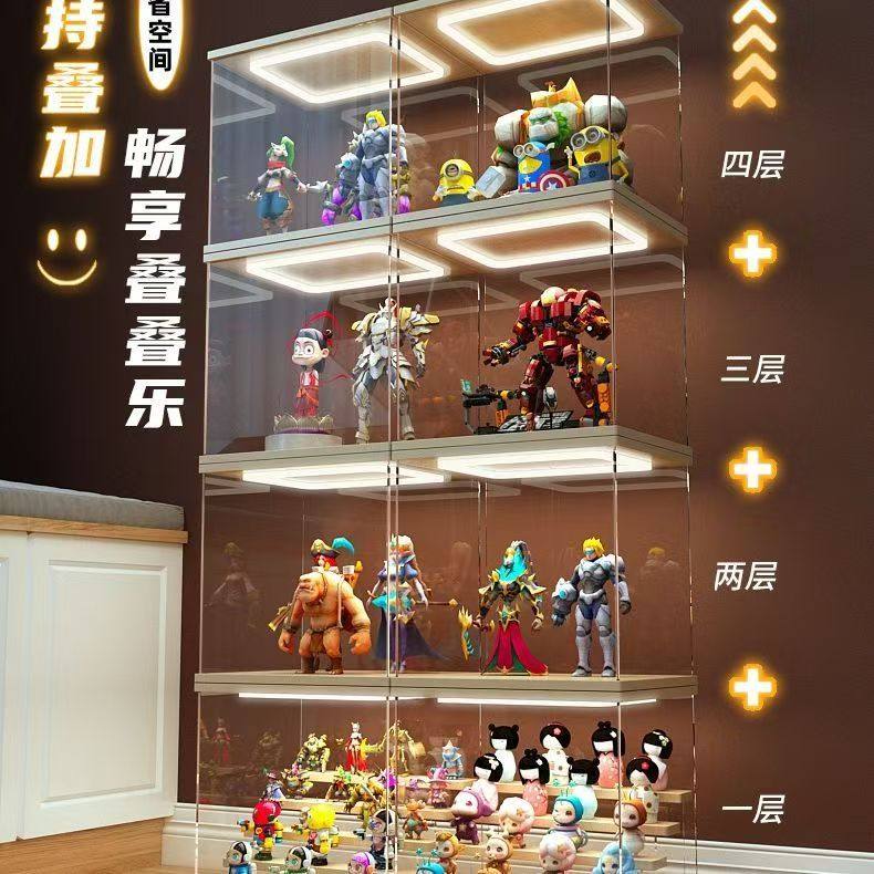 Labubu拉布收纳盒泡泡玛特毛绒玩具搪胶脸盲盒亚克力展示柜收纳架,收纳整理,手办收纳盒,淘宝优惠券,粉丝福利购,淘宝优惠卷