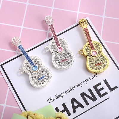 小提琴16Gu盘钥匙扣32g水晶吉他