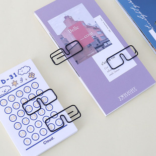 黑框眼镜造型回形针大号可爱学生文具手账书签创意曲别针回型针