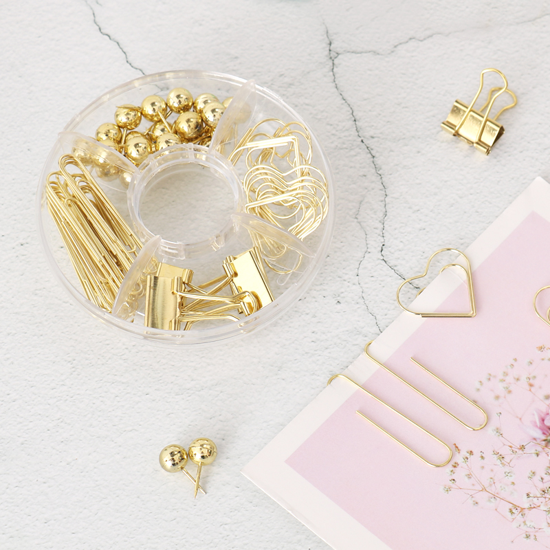 学生文具收纳可爱回形针长尾夹