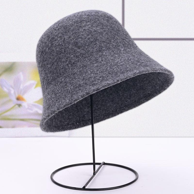 秋冬羊毛呢盆帽韩版潮酷英伦女士保暖时尚水桶帽显脸小渔夫帽礼帽
