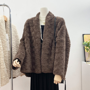 Skk Store 顶流千金 环保小湖羊仿皮草皮毛一体外套时髦年底战袍