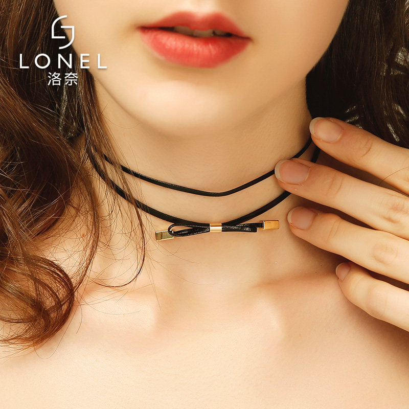 黑色choker项圈颈链女小众设计感网红潮饰品小清新百搭少女锁骨链