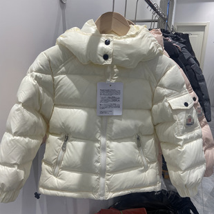 儿童羽绒服短款M家同款冬季加厚男女童中大童保暖三防亮面外套潮