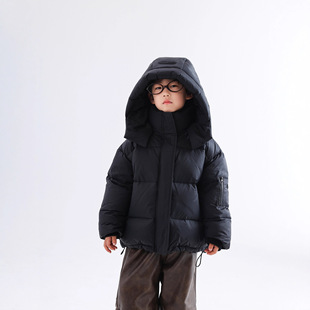 儿童羽绒服冬季户外韩版保暖男童滑雪服2025新款连帽加厚冬装童装