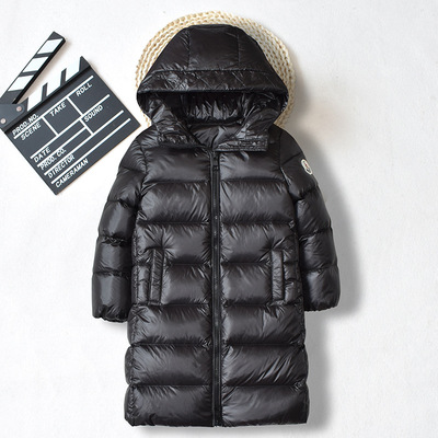 2024儿童羽绒服中长款加厚连帽轻薄男童女童宝宝短款冬季外套洋气