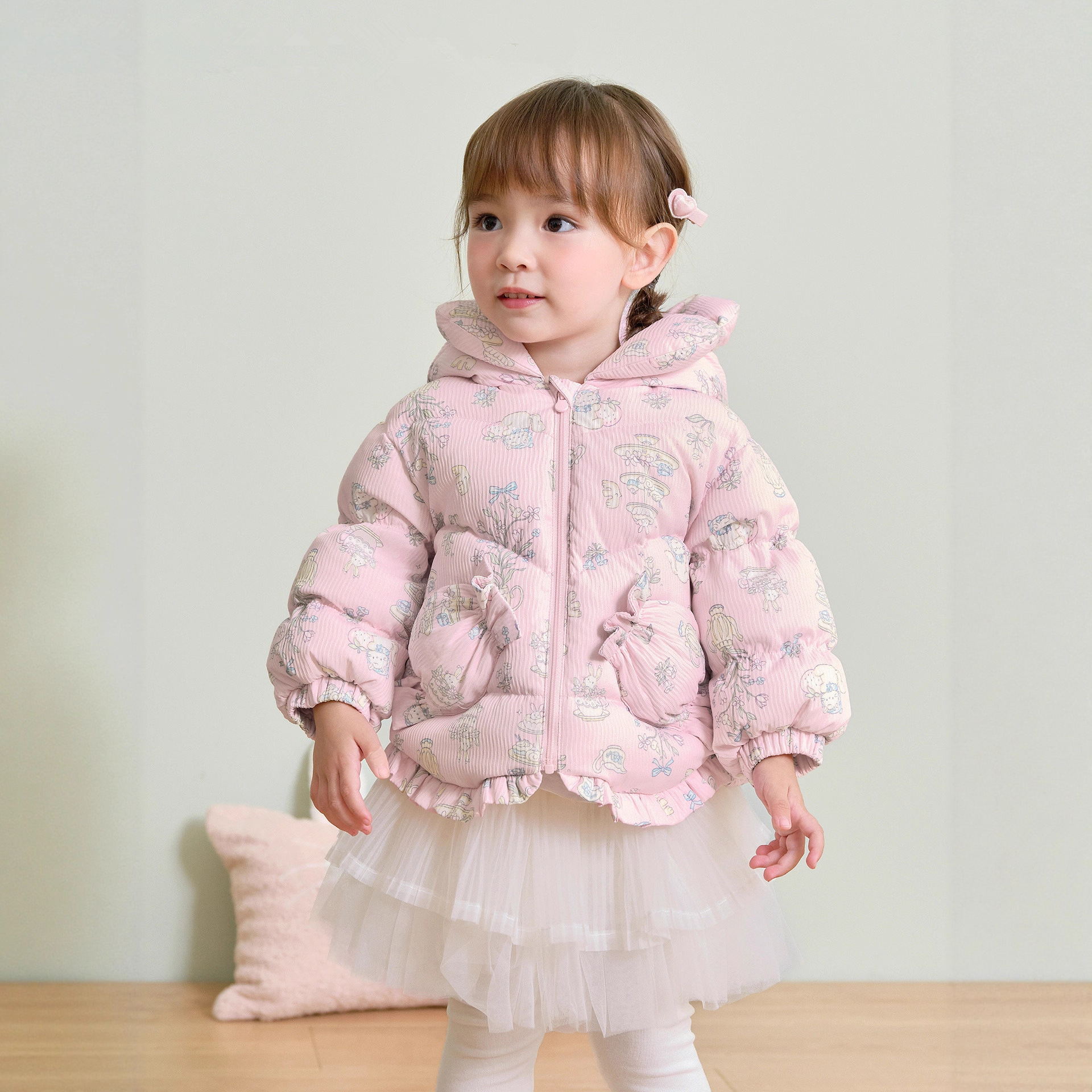 品牌折扣清仓童装宝宝羽绒服女童2025新款厚外套儿童保暖上衣冬季