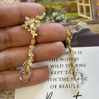 A919爆款设计感新款上市黄铜素圈优质耳环流苏精品金属疯狂促销