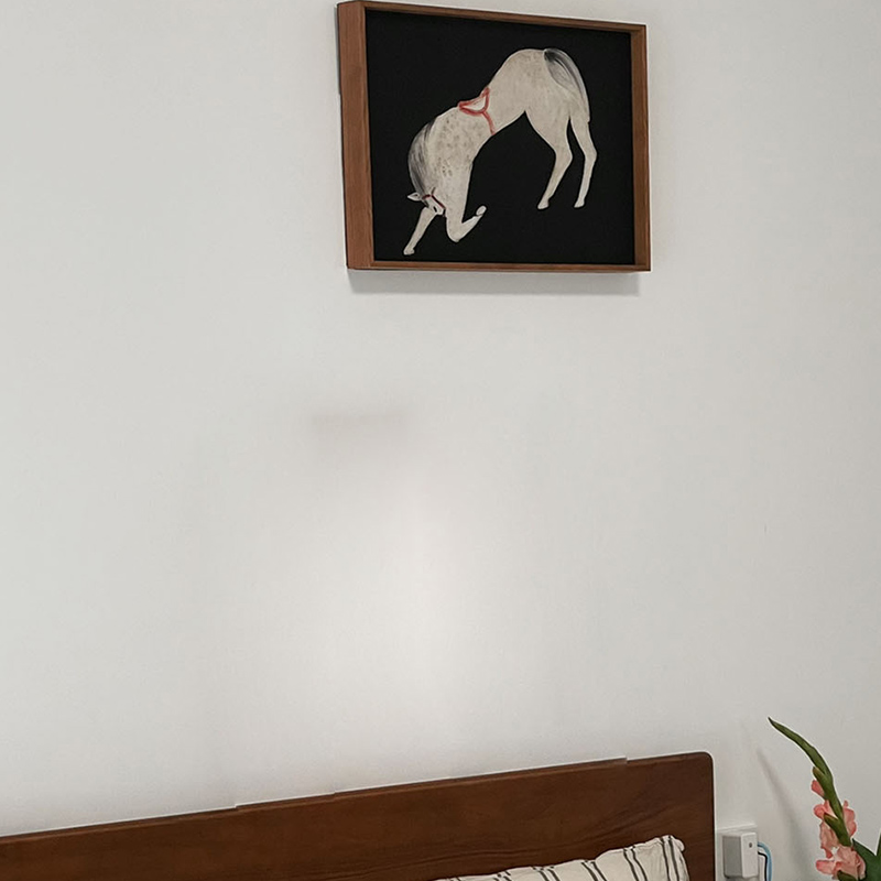 中古风客厅沙发背景墙装饰画常玉曲腿马小众艺术卧室床头挂画壁画图片