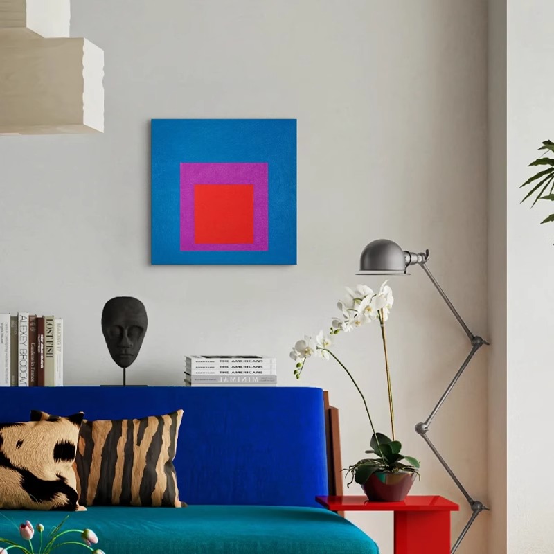 多巴胺包豪斯风格装饰画餐厅餐桌挂画工业风孟菲斯高端后现代简约