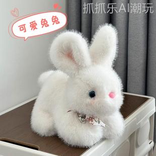 跨境仿真小白兔公仔毛绒玩具复活节大耳灰兔子玩偶宠物店开业礼品