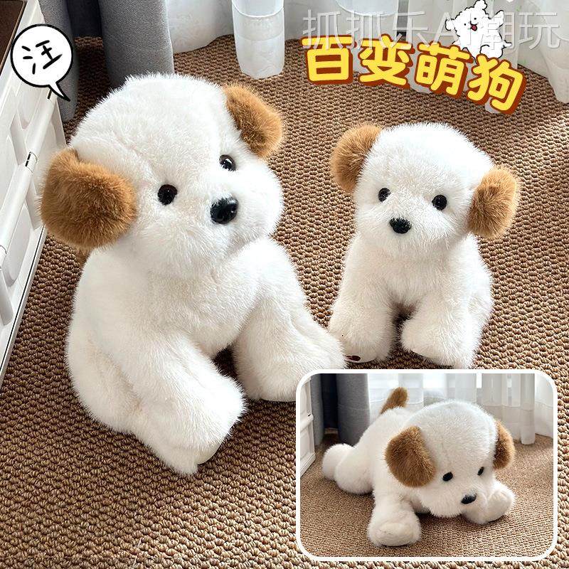 跨境秋田犬公仔坐卧系列狗狗毛绒玩具睡觉安抚狗狗抱枕娃娃
