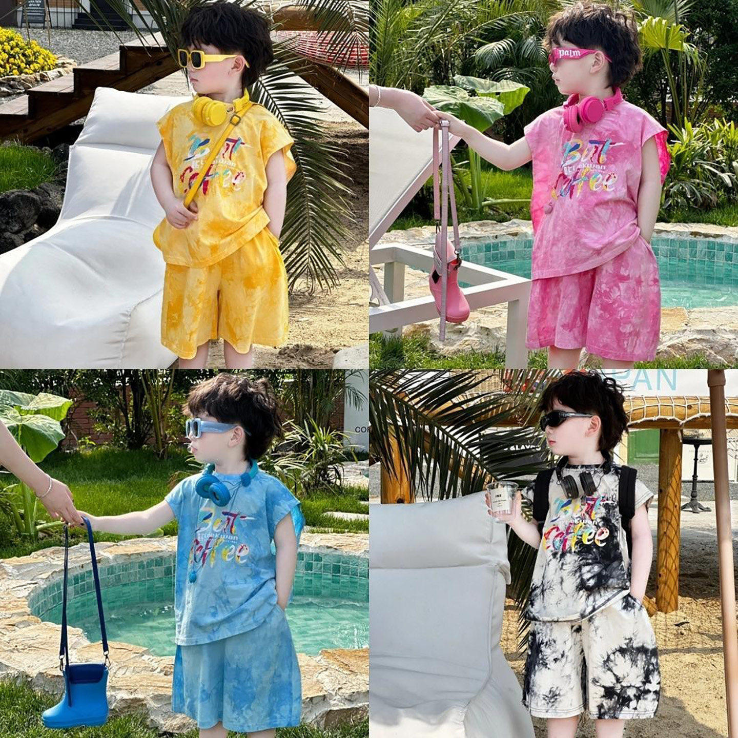 欧洲站男童夏套装2026新