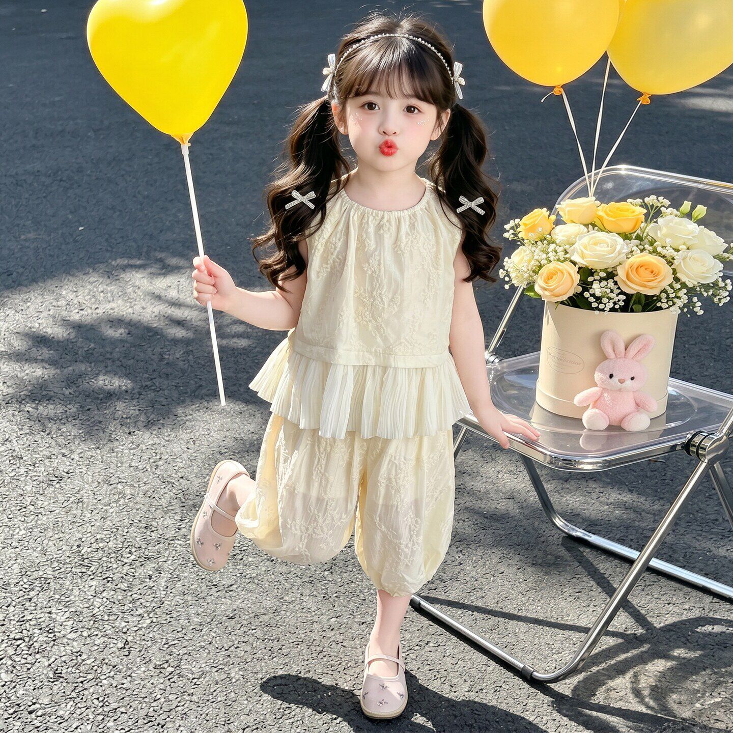 欧洲站女童夏款甜美无袖