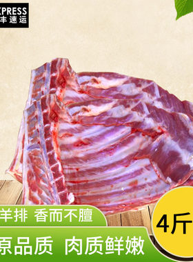 肃南高原新鲜冷冻羊肉羊排半成品烧烤手抓食材4斤装包邮