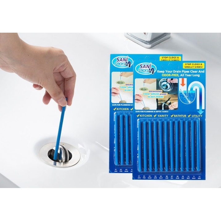 管道清洁棒排水管去污棒溶解除臭家用厨房清理下水道疏通神器专用