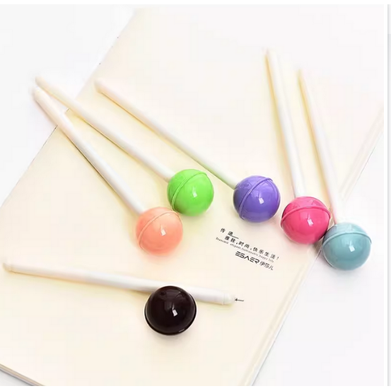 创意棒棒糖中性笔可爱学生文具卡通水性笔办公签字笔