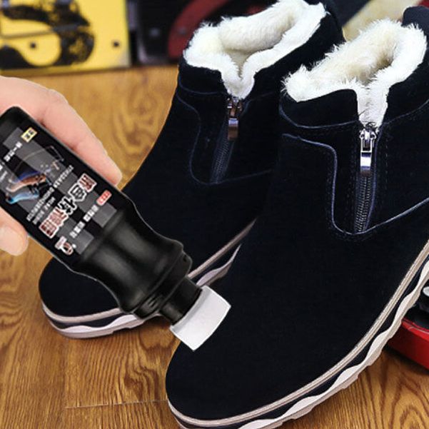 翻毛皮绒面鞋粉磨砂鞋油黑色反毛皮鞋护理液麂皮翻新补色液清洁剂