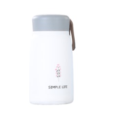 创意高颜值防烫玻璃杯运动便携提手玻璃水杯 时尚 新款 双层小Q水杯