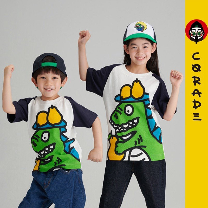 童装恐龙corade男女童通用圆领