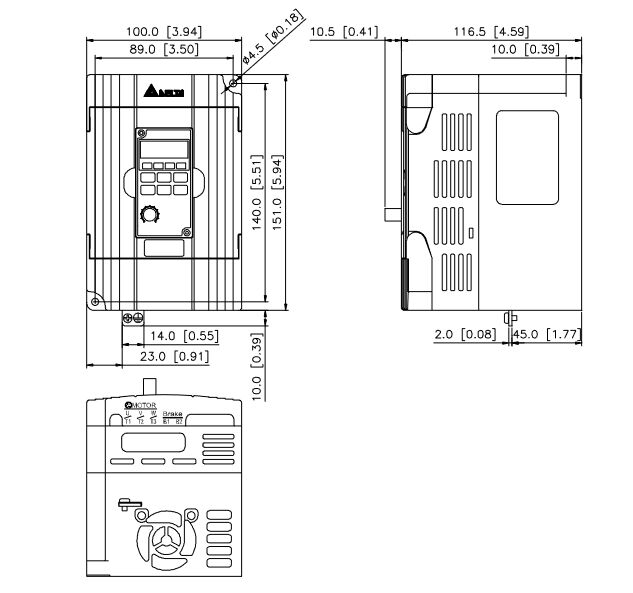 通用变频器 VFD007M21A VFD022M43B 220V380V VFDM全新质保一年 电子元器件市场 变频器 原图主图