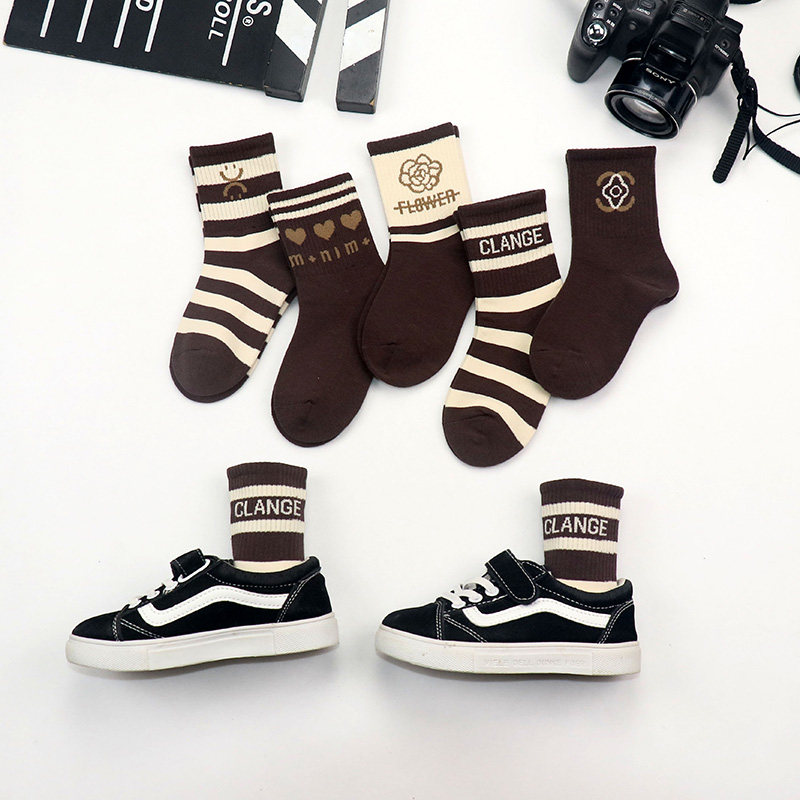 儿童袜子春秋款纯棉女童无骨中筒袜男孩秋冬A类童袜冬季宝宝棉袜