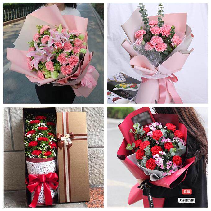 玫瑰百合向日葵康乃馨鲜花湖北武汉市洪山江夏黄陂新洲区同城速递