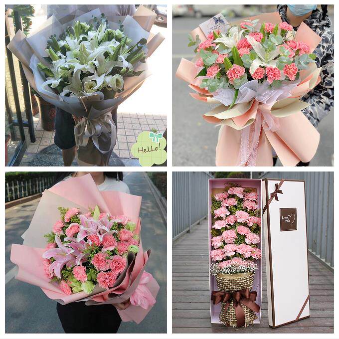 玫瑰百合向日葵康乃馨鲜花黑龙江绥化市北林区望奎兰西县同城速递