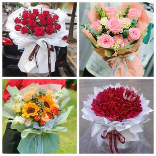 红玫瑰鲜花情人节生日表白花束礼物江西景德镇市浮梁县乐平市附近