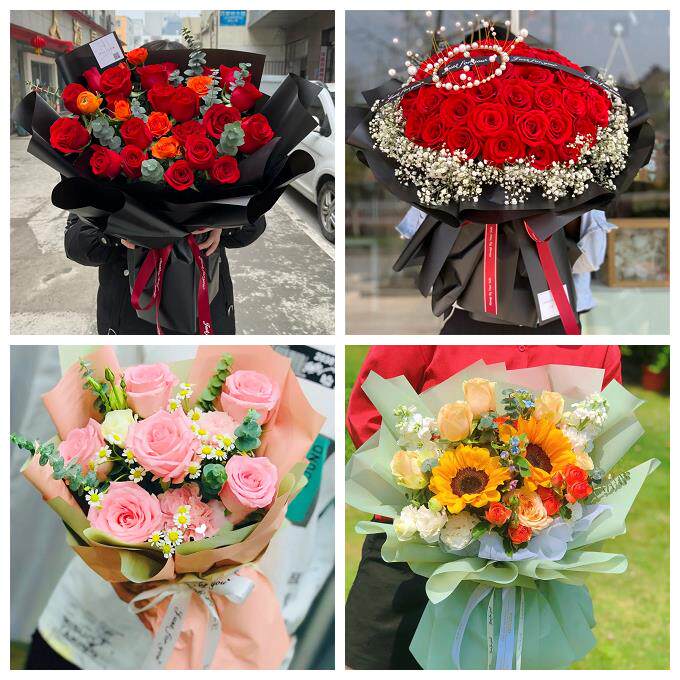红玫瑰鲜花情人节生日表白花束礼物湖北武汉市洪山江夏黄陂新洲区