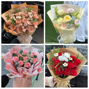 99朵玫瑰花束妇女节向日葵生日鲜花北京丰台区右安门太平桥西罗园