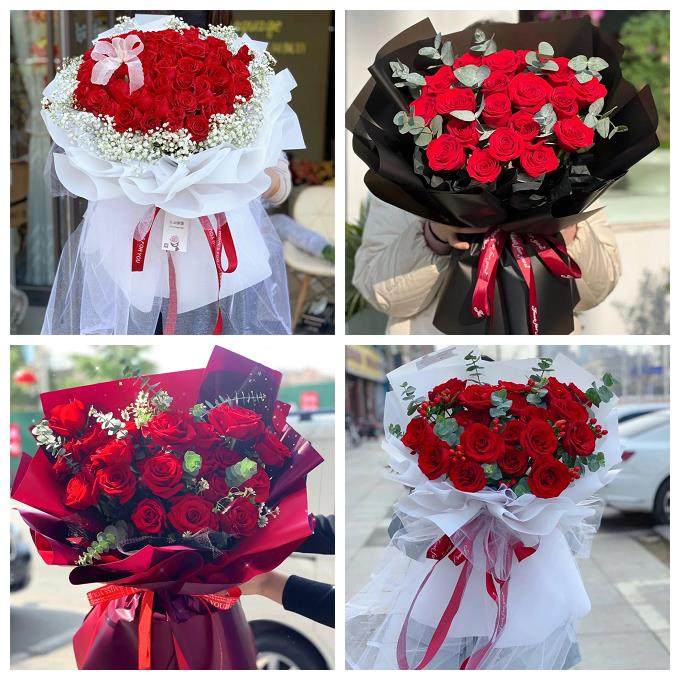玫瑰鲜花情人节花束送女友生日礼物广东中山市三角镇横栏镇南头镇