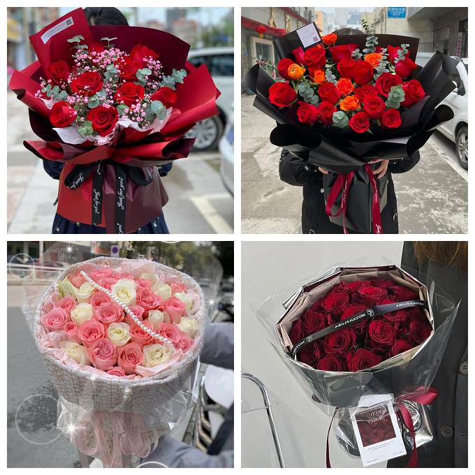 红玫瑰鲜花情人节生日表白花束礼物广东深圳市光明区光明公明新湖