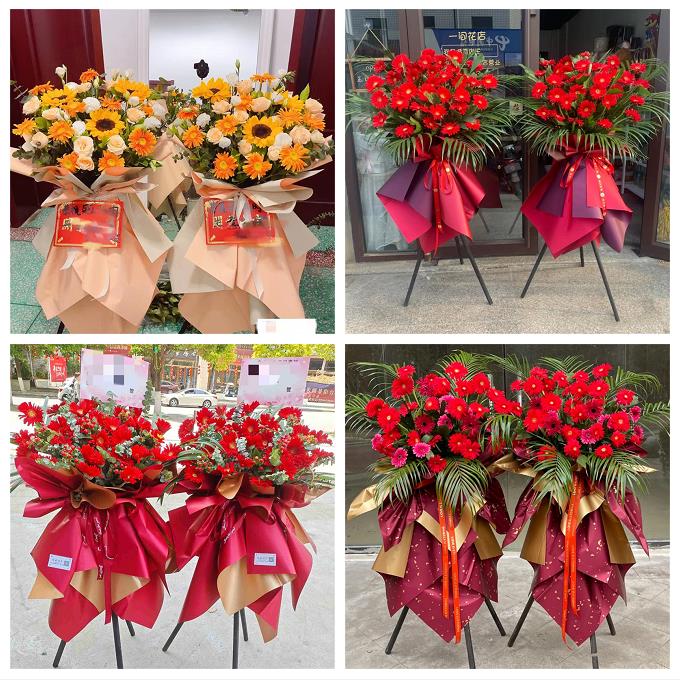 新店开张开业花篮上海宝山区罗店大场杨行月浦镇同城速递鲜花庆典
