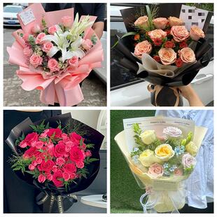 99朵玫瑰花束妇女节向日葵生日鲜花河北衡水市武邑武强饶阳县景县