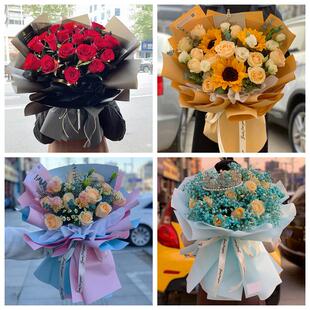 红玫瑰鲜花情人节生日表白花束礼物山东青岛市胶州市平度市莱西市