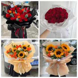 红玫瑰鲜花情人节生日表白花束礼物河南周口市太康县鹿邑县项城市