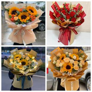 红玫瑰鲜花情人节生日表白花束礼物四川乐山市夹江县沐川县峨边县