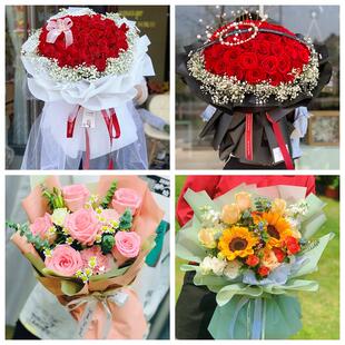 红玫瑰鲜花情人节生日表白花束礼物云南省文山州广南县富宁县附近