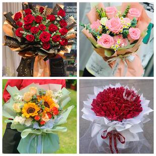 红玫瑰鲜花情人节生日表白花束礼物安徽合肥市包河区长丰县肥东县