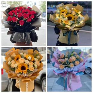 红玫瑰鲜花情人节生日表白花束礼物山东济南市天桥区历城区长清区