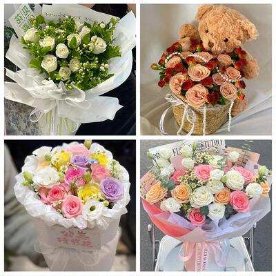 99朵玫瑰花束妇女节向日葵生日鲜花天津市和平区新兴南营门南市街