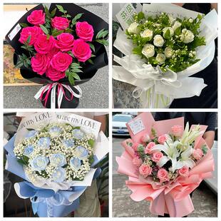 99朵玫瑰花束妇女节向日葵生日鲜花北京市丰台区方庄宛平城马家堡