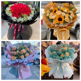 红玫瑰鲜花情人节生日表白花束礼物海南省陵水县保亭县琼中县附近