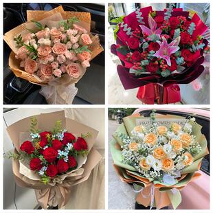 99朵玫瑰花束妇女节向日葵生日鲜花浙江省湖州市长兴县安吉县附近