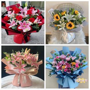 520情人节红玫瑰鲜花生日花束天津市宁河区静海蓟州区县附近同城