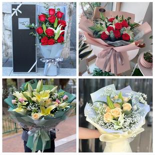520情人节红玫瑰鲜花生日花束北京市昌平区北七家兴寿镇附近同城