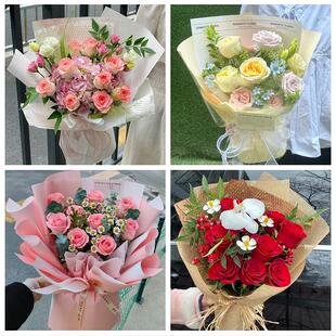 99朵玫瑰花束妇女节向日葵生日鲜花福建厦门市思明区海沧区湖里区